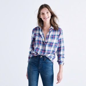 Madewell Shrunken Ex-Boyfriend Plaid Shirt